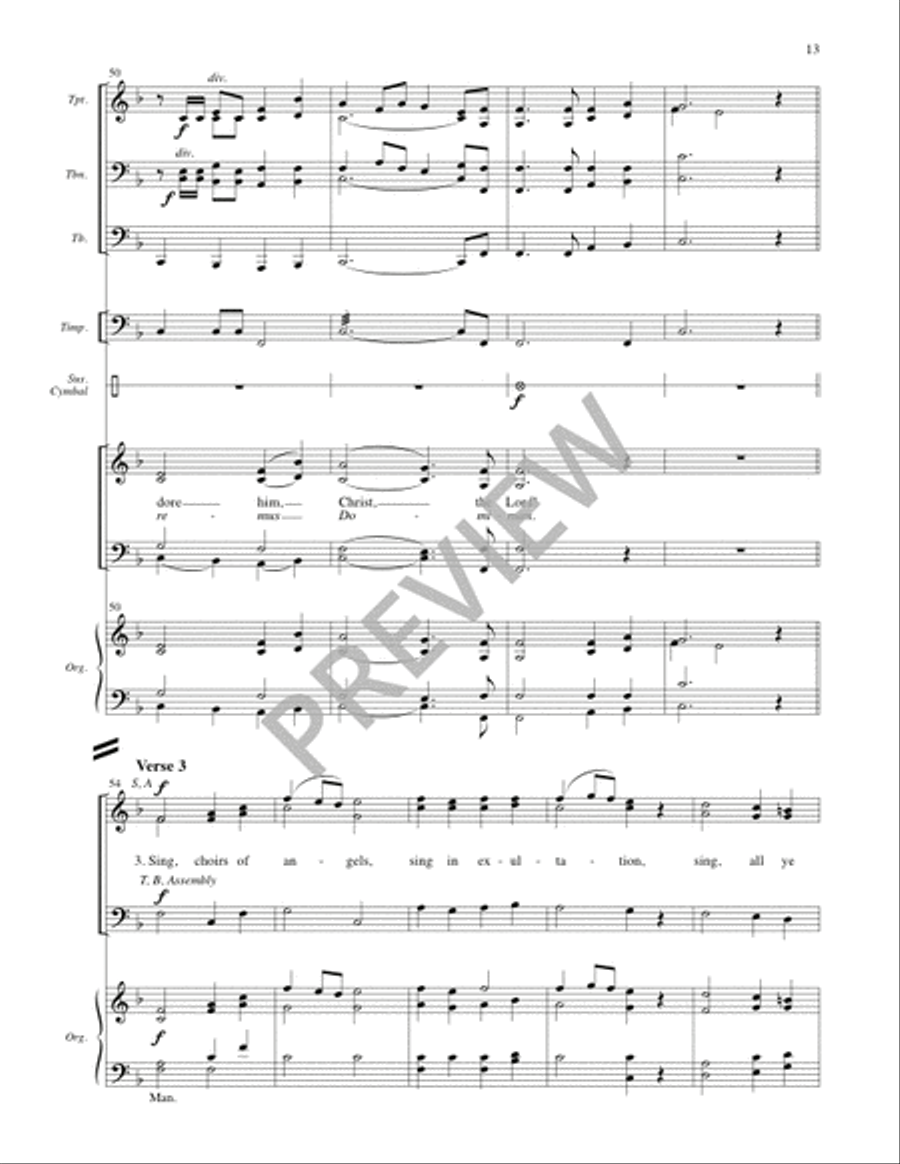 O Come, All Ye Faithful - Full Score and Parts 4-Part scores gallery preview page 14