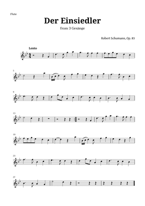 Der Einsiedler by Schumann for Flute