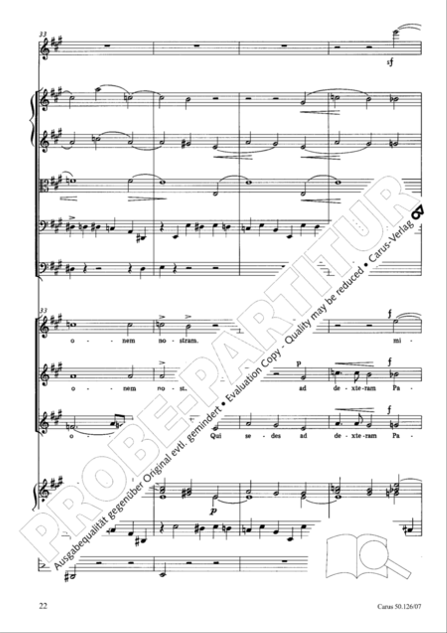 Mass in A major SSA scores gallery preview page 35