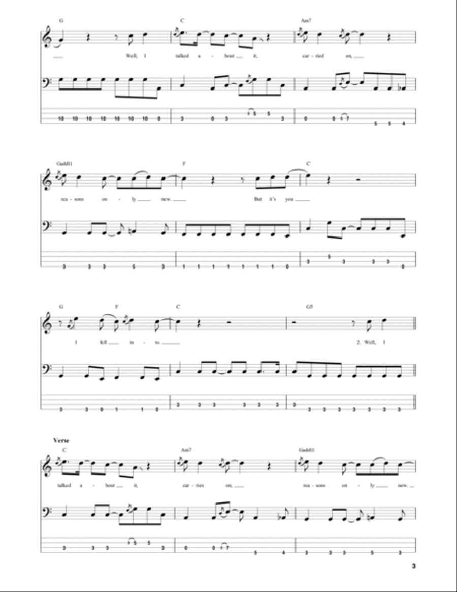 Big Me Guitar Tablature scores gallery preview page 3