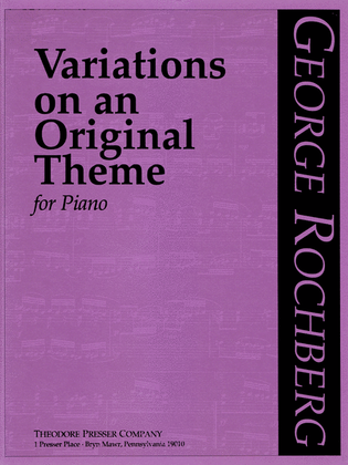 Book cover for Variations on an Original Theme