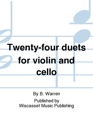 Book cover for Twenty-four duets for violin and cello