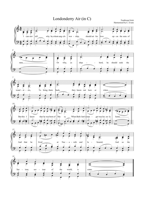 Londonderry Air (Traditional Irish Melody) Arranged For SATB