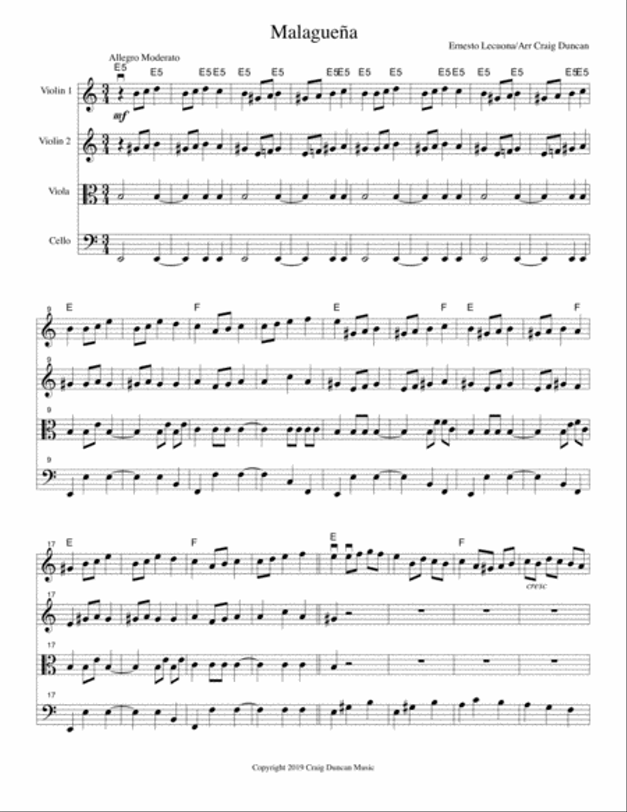 Malagueña String Orchestra scores gallery preview page 2