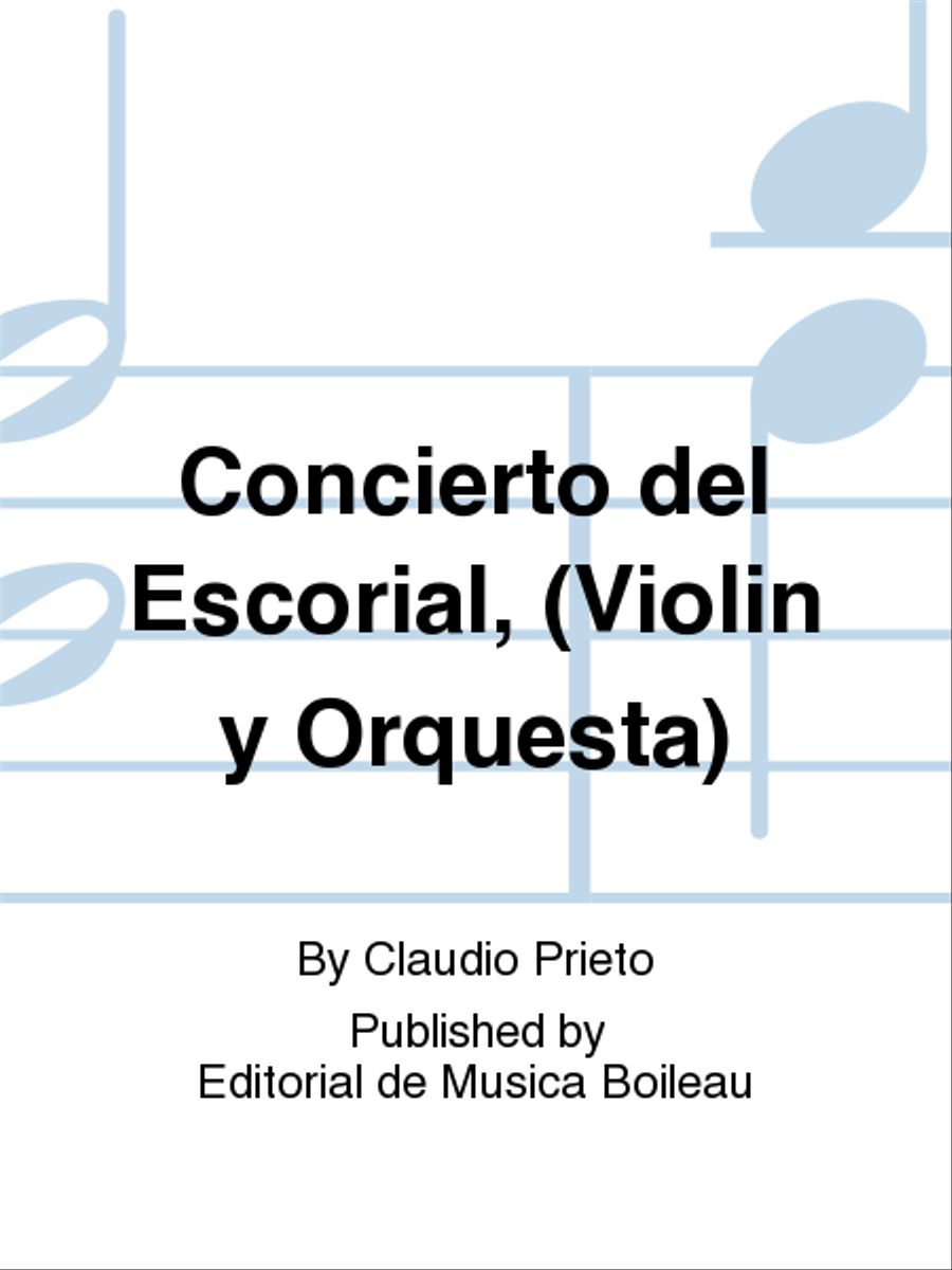 Concierto del Escorial, (Violin y Orquesta) Orchestra scores gallery preview page 1