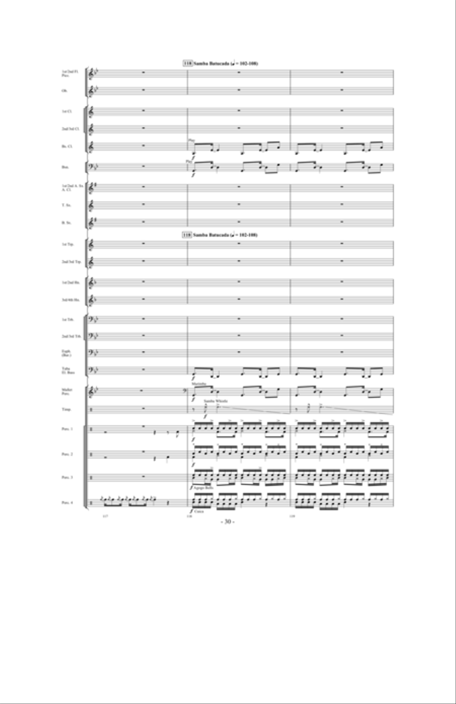 Brazil: Ceremony, Song and Samba Concert Band scores gallery preview page 29