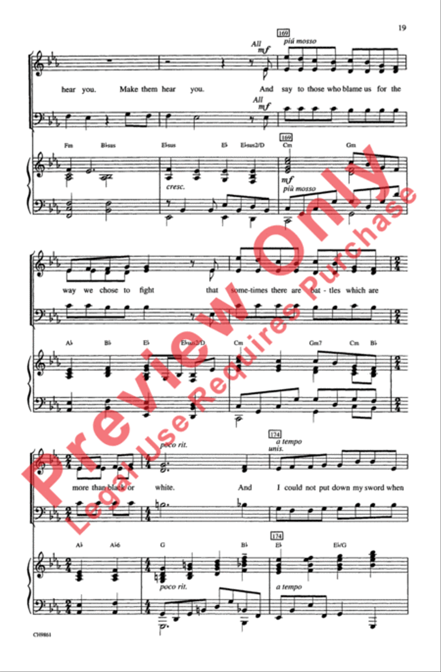 Ragtime (Choral Selections) 3-Part scores gallery preview page 19