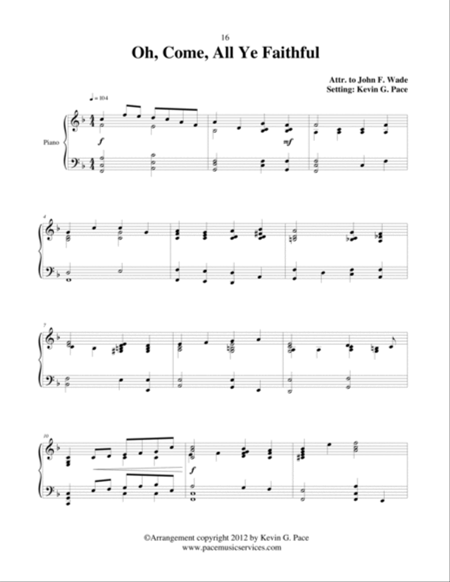 Oh, Come, All Ye Faithful - advanced piano solo Piano Solo scores gallery preview page 2