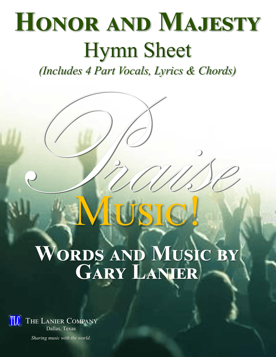HONOR AND MAJESTY, Hymn Sheet (Includes 4 Part Vocals, Lyrics & Chords) 4-Part scores gallery preview page 1