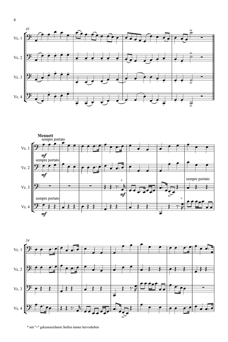 Suite in reinem C-Dur Suite in reinem C-Dur String Quartet scores gallery preview page 6