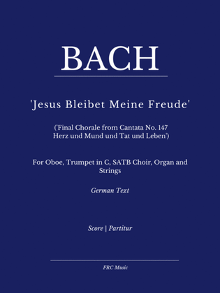 Jesus Joy of Man's Desire (Jesus Bleibet Meine Freude) for Choir and Chamber Orchestra