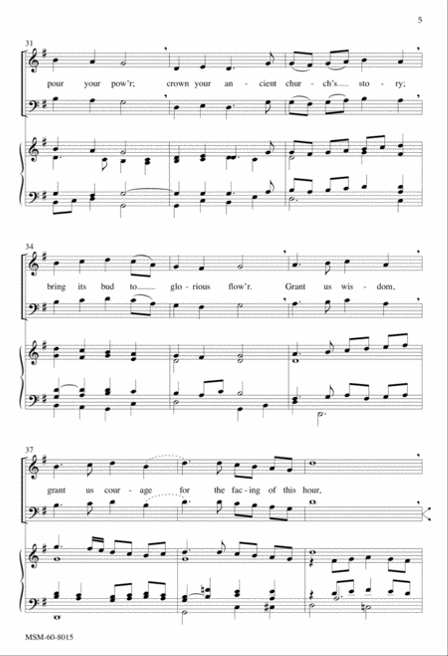 God of Grace and God of Glory 4-Part scores gallery preview page 5