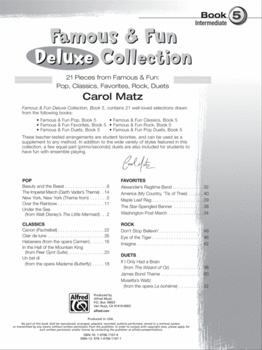 Famous & Fun Deluxe Collection, Book 5 Piano Method scores gallery preview page 2