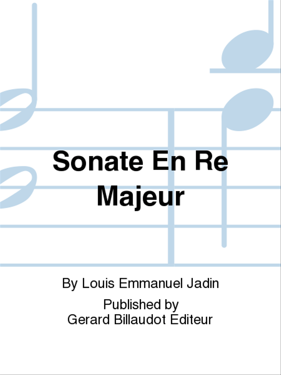 Sonate En Re Majeur Flute Solo scores gallery preview page 1
