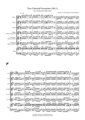 2 Classical Favourites for Flute Quartet (volume one)