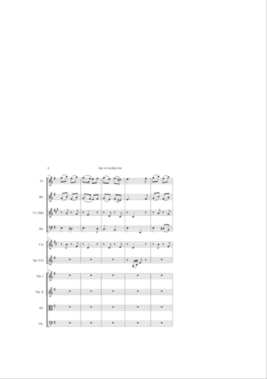 Jag vet en jlig rosa Jag vet en jlig rosa Chamber Orchestra scores gallery preview page 4