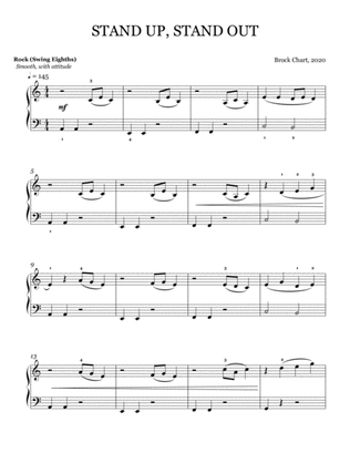 Stand Up, Stand Out - Early Intermediate Pop Piano Solo