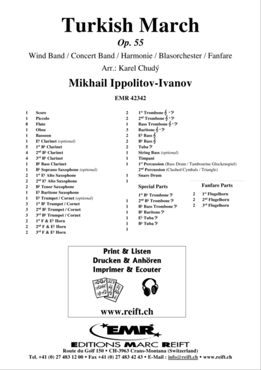 Turkish March Concert Band scores gallery preview page 2