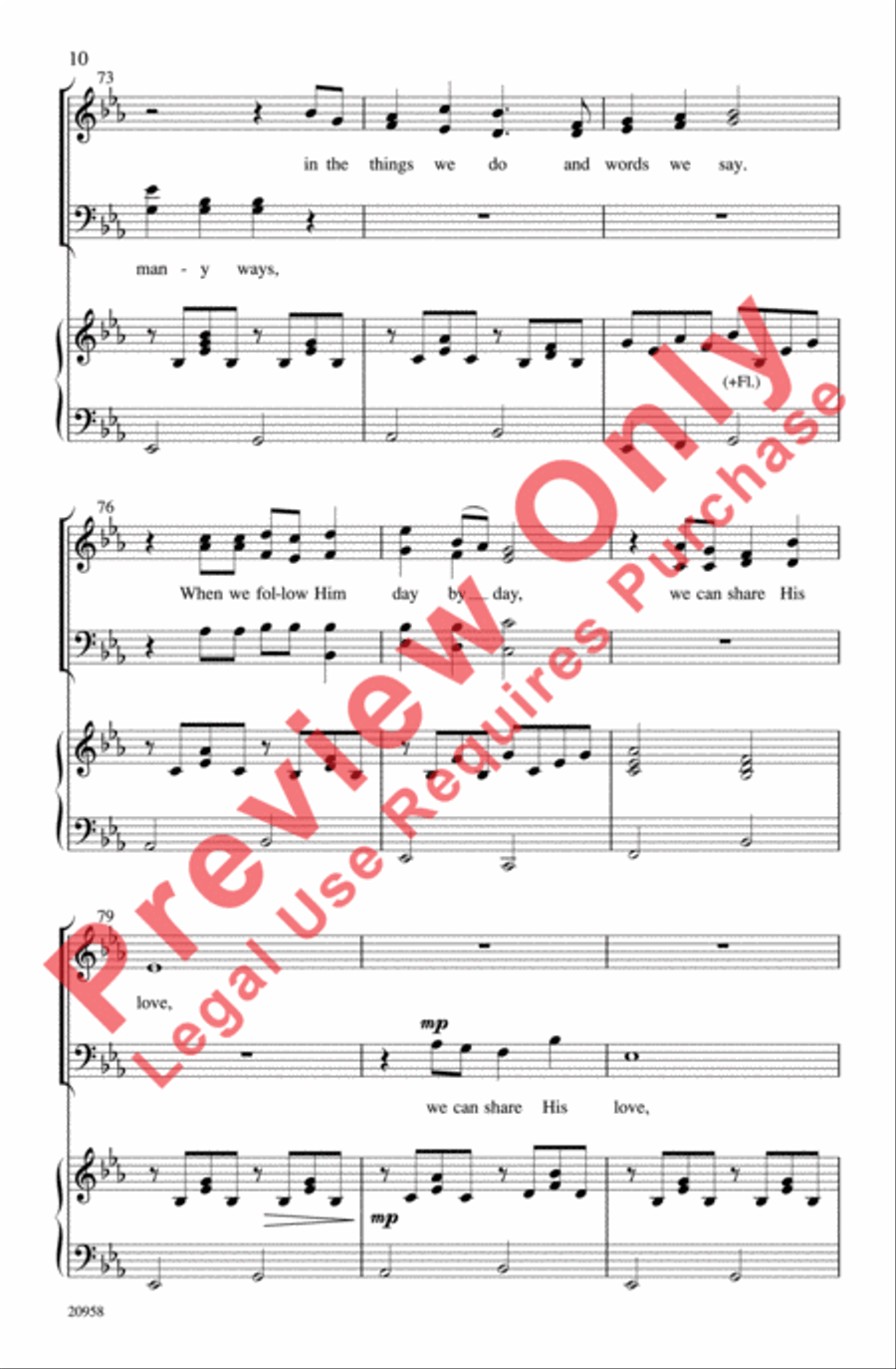 We Can Share His Love We Can Share His Love 4-Part scores gallery preview page 10