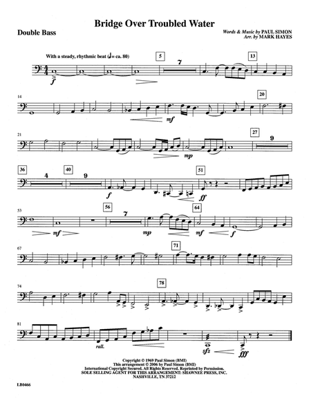 Bridge Over Troubled Water (arr. Mark Hayes) - Double Bass