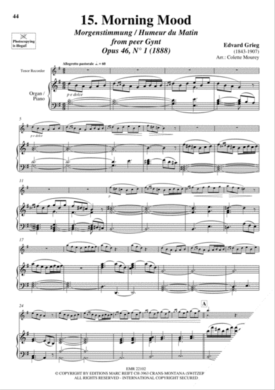 20 Greatest Meditations Tenor Recorder scores gallery preview page 17