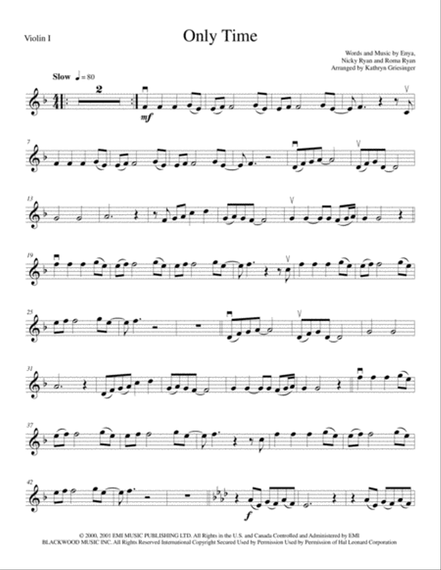 Only Time String Quartet scores gallery preview page 1