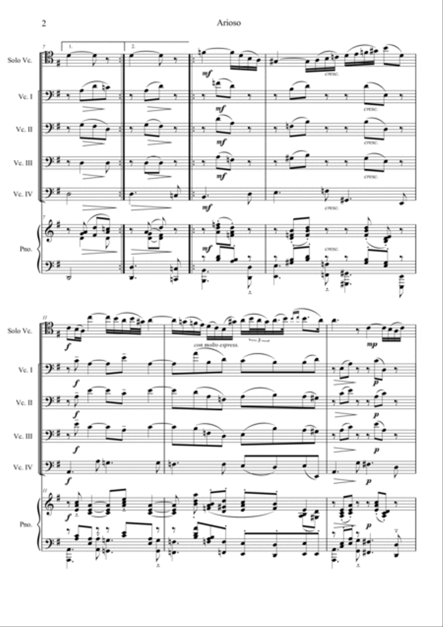 Arioso from Cantata BWV 156 (Adagio) Piano scores gallery preview page 2