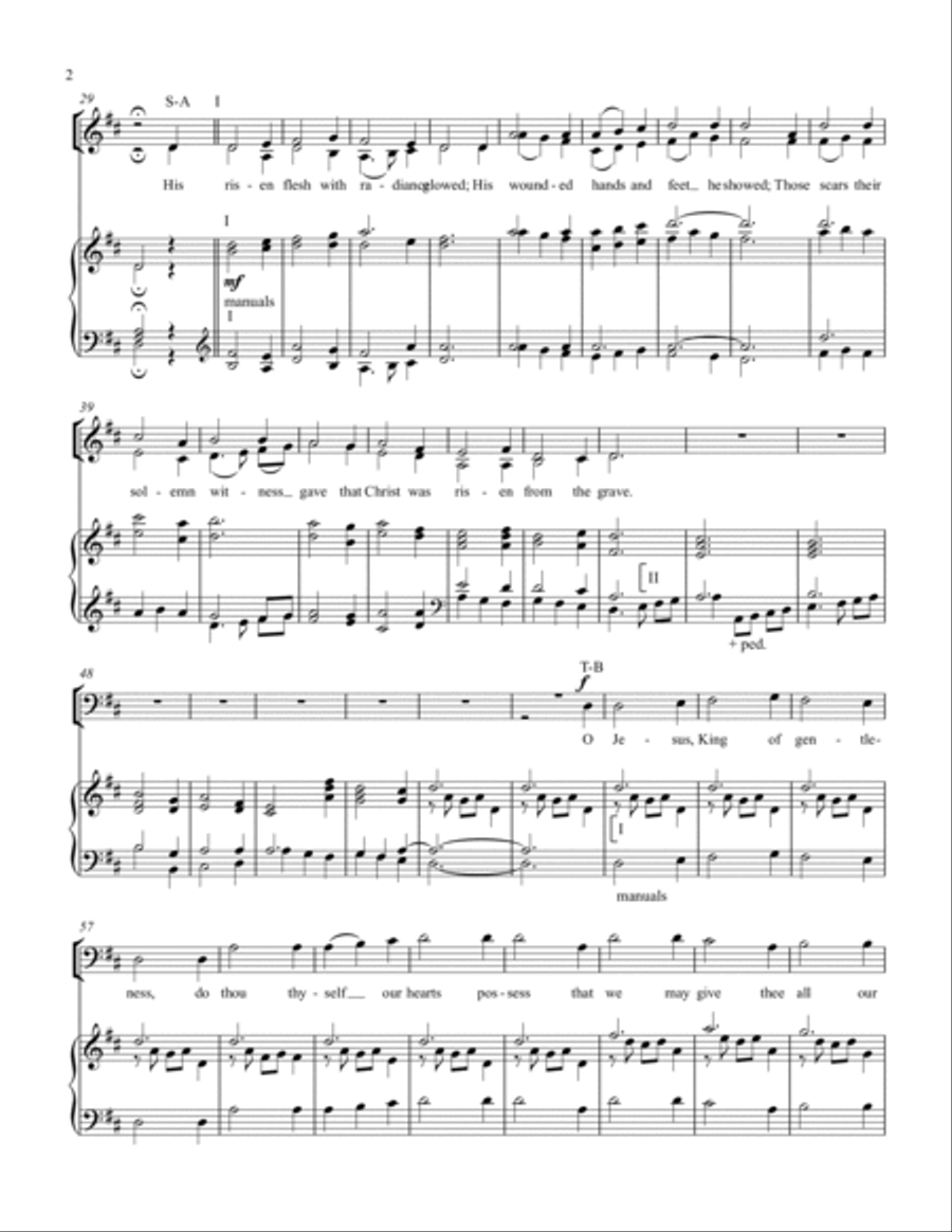 That Easter Day With Joy Was Bright Choir scores gallery preview page 2