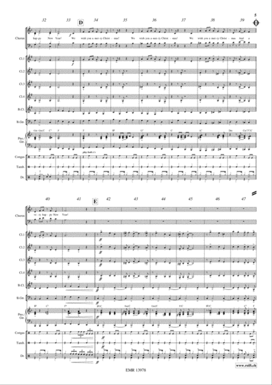 A Merry Christmas A Merry Christmas Clarinet Quintet scores gallery preview page 6