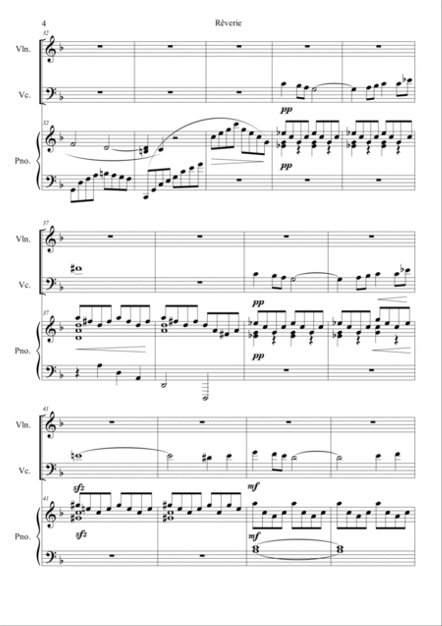 Reverie Reverie Piano Trio scores gallery preview page 4