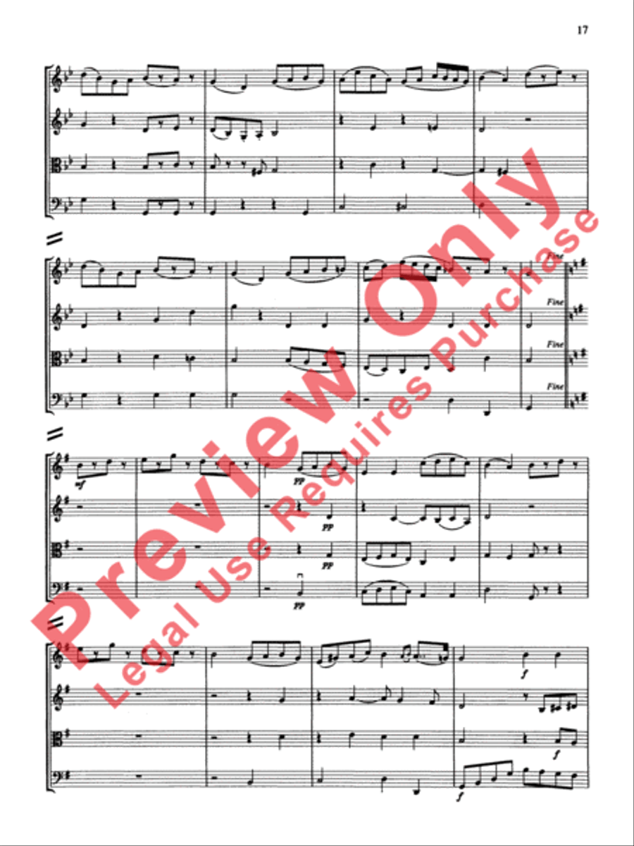String Quartets for Beginning Ensembles, Volume 3 String Quartet scores gallery preview page 42
