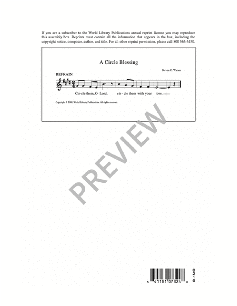 A Circle Blessing 4-Part scores gallery preview page 6