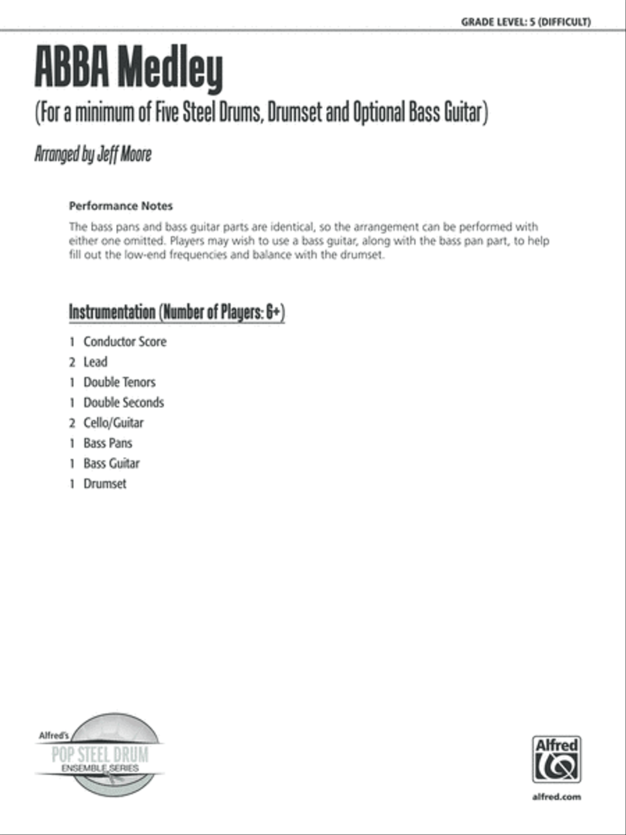 ABBA Medley Steel Drum Band scores gallery preview page 2