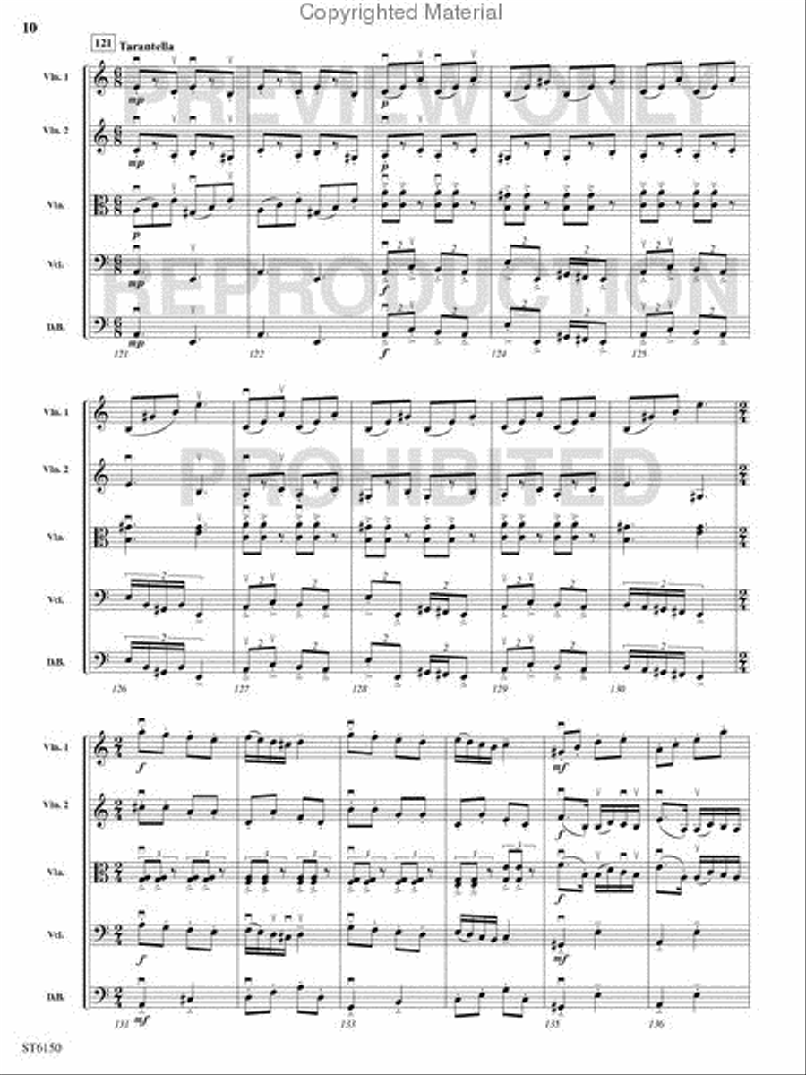 Variations on Paganini String Orchestra scores gallery preview page 9