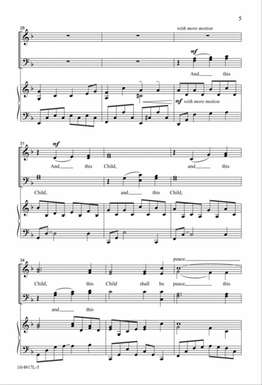 A Child Is Born A Child Is Born 4-Part scores gallery preview page 5
