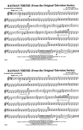 Batman Theme (from the TV Series): E-flat Baritone Saxophone