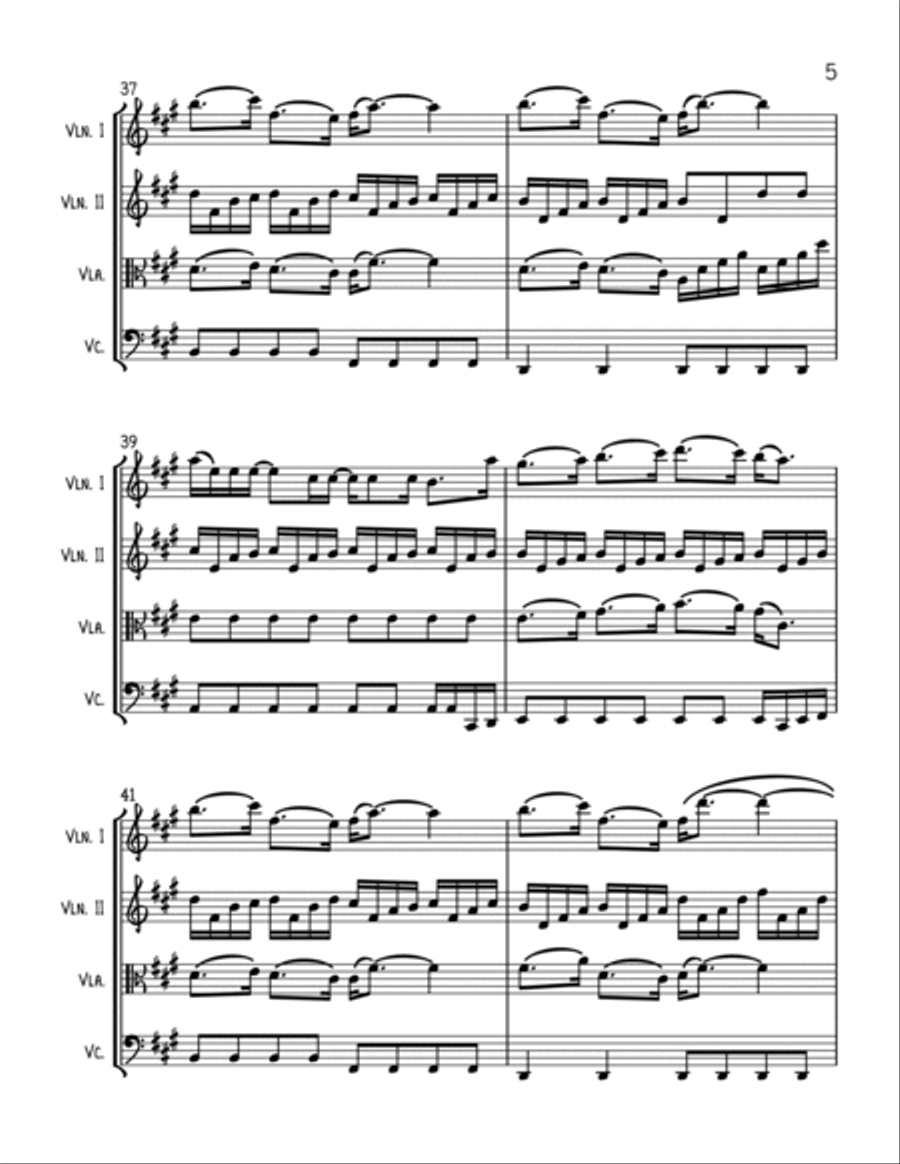 Never Enough String Quartet scores gallery preview page 5