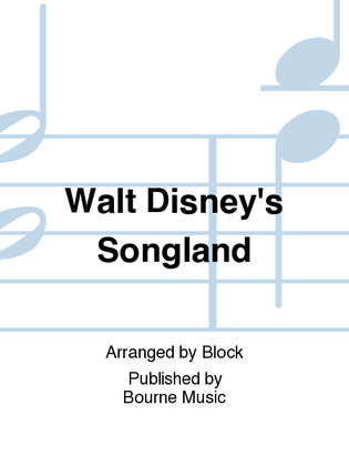 Book cover for Walt Disney's Songland
