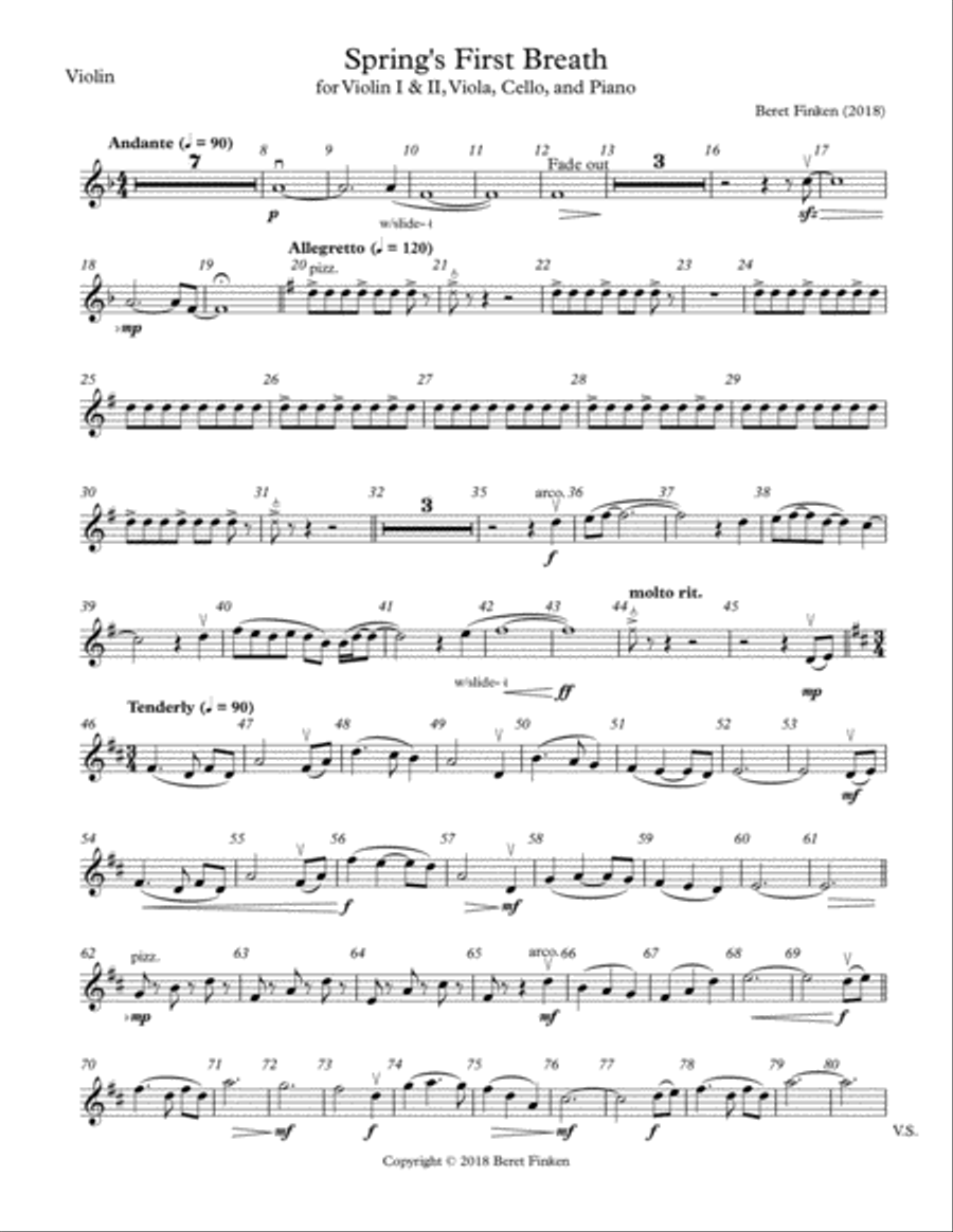 Spring's First Breath Piano Quintet scores gallery preview page 5