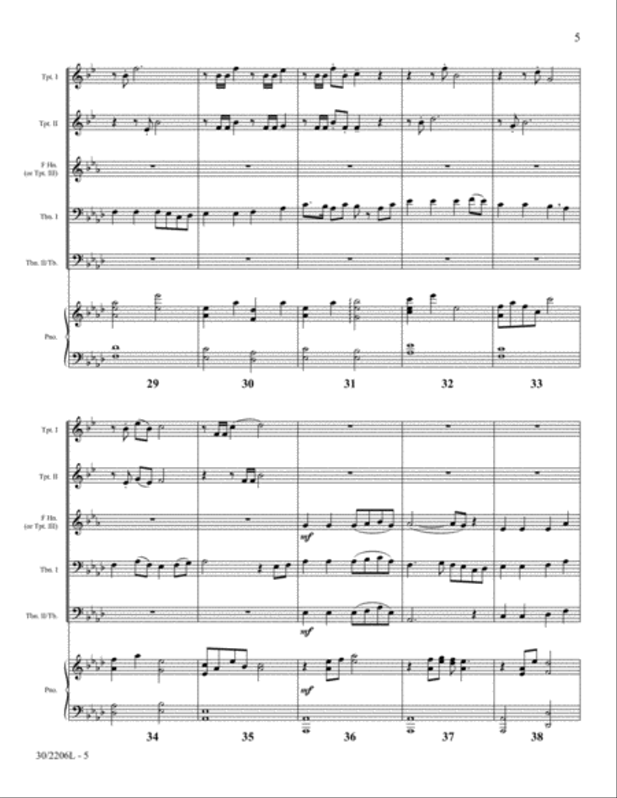 When I Can Read My Title Clear Brass Ensemble scores gallery preview page 5