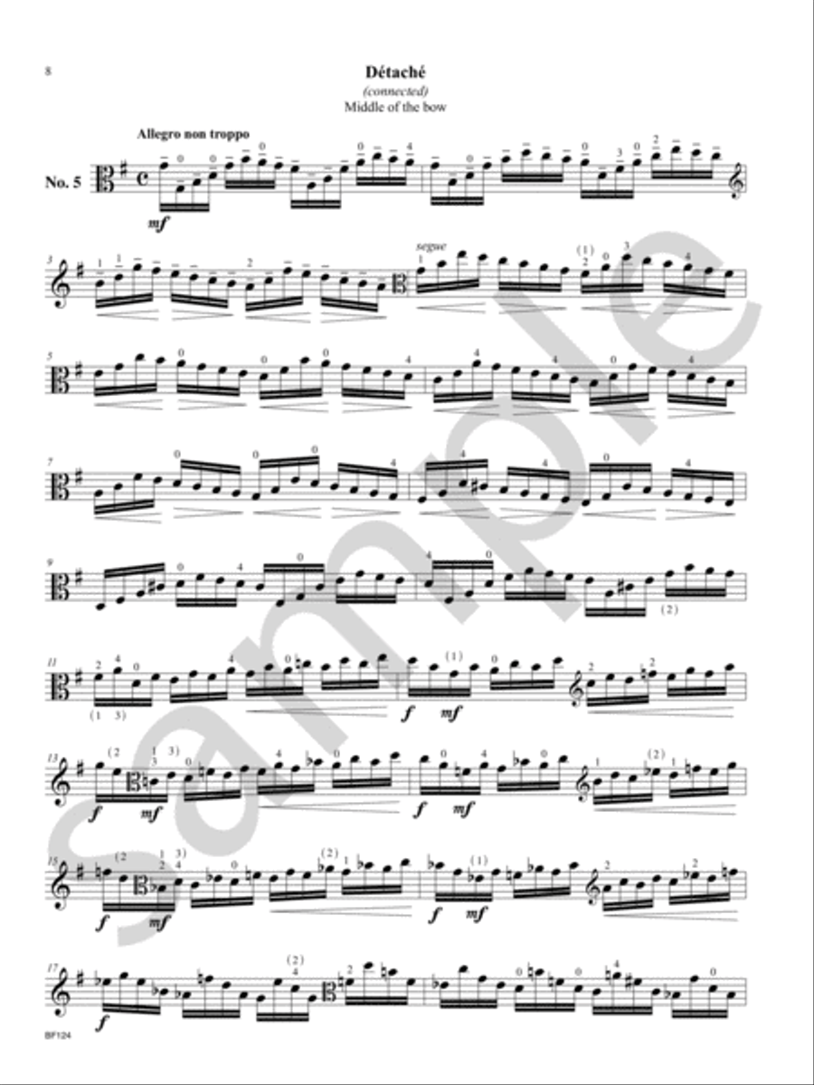 Selected Etudes for Viola Viola Solo scores gallery preview page 10