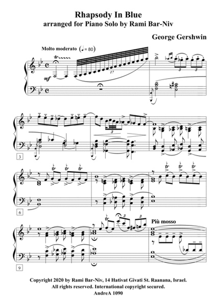 Rhapsody in Blue for Piano Solo (A4 Trim Size) image number null