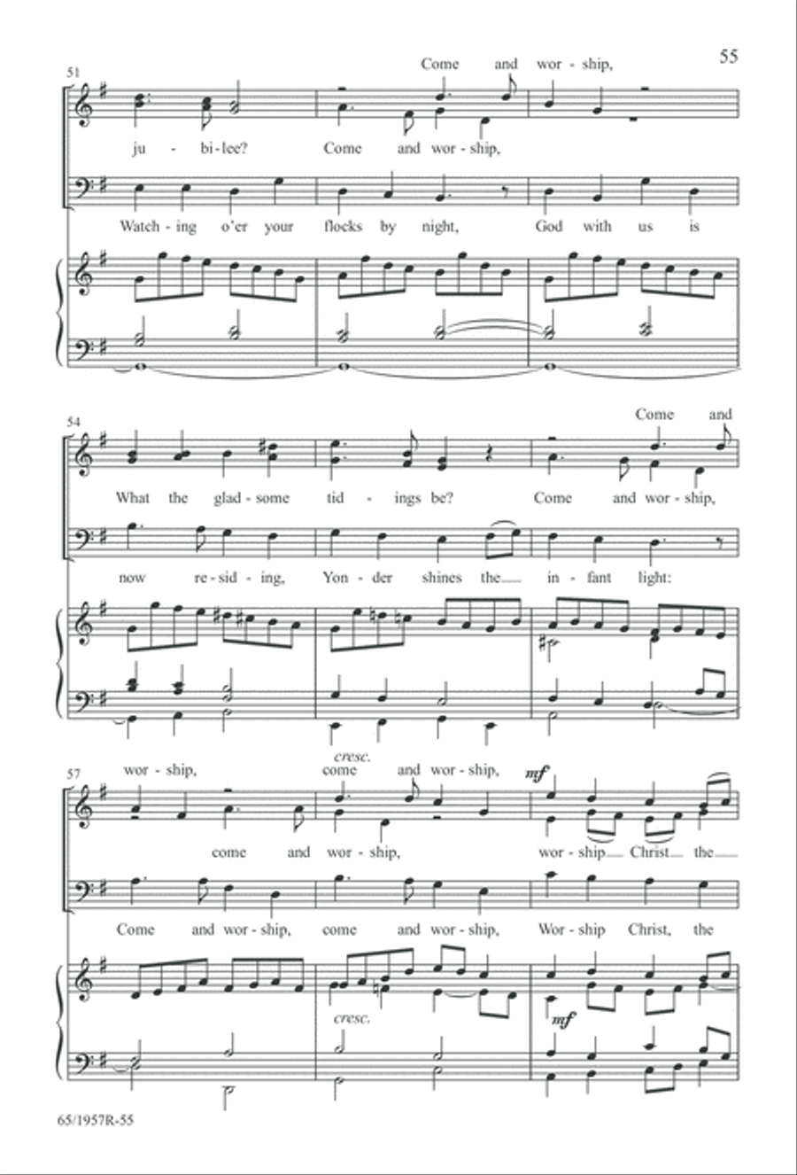 Festival of Lessons and Carols 4-Part scores gallery preview page 56