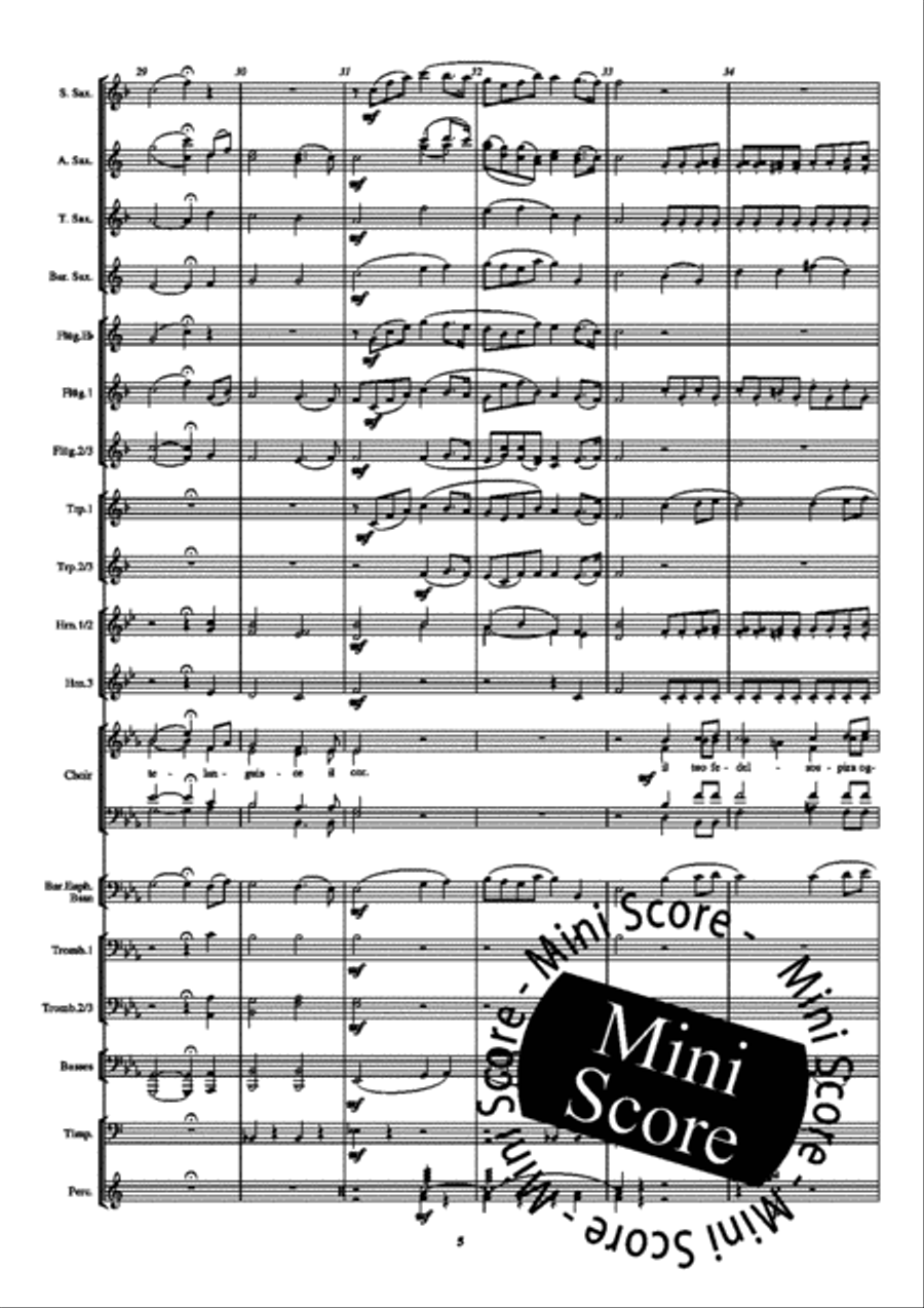 Caro Mio Ben Fanfare Band scores gallery preview page 9