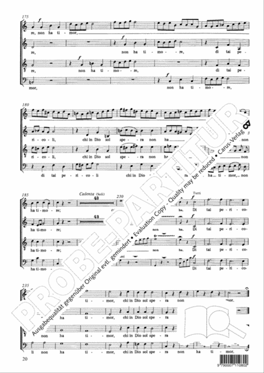 Davide penitente 4-Part scores gallery preview page 21