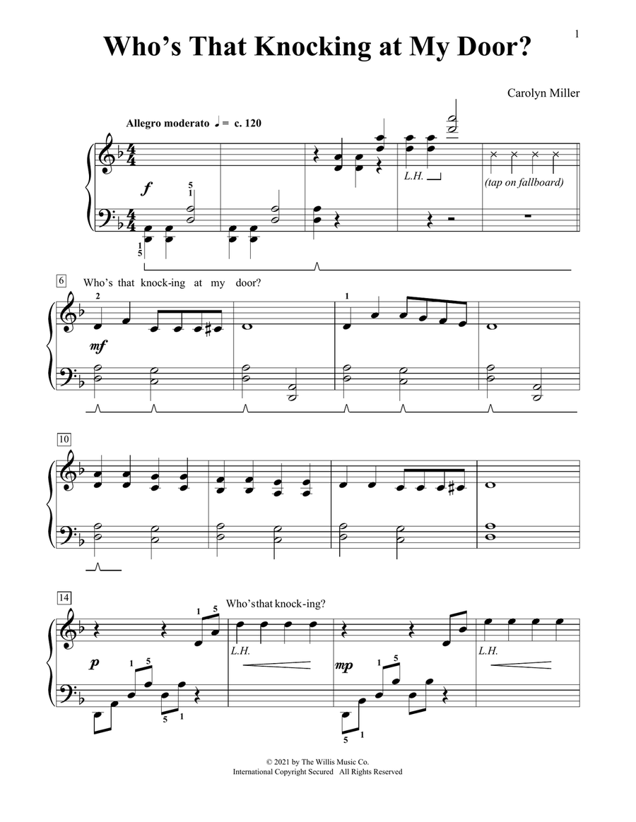 Who's That Knocking At My Door? Piano Method scores gallery preview page 1