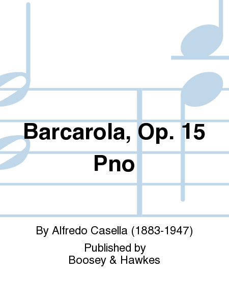 Barcarola, Op. 15 Pno