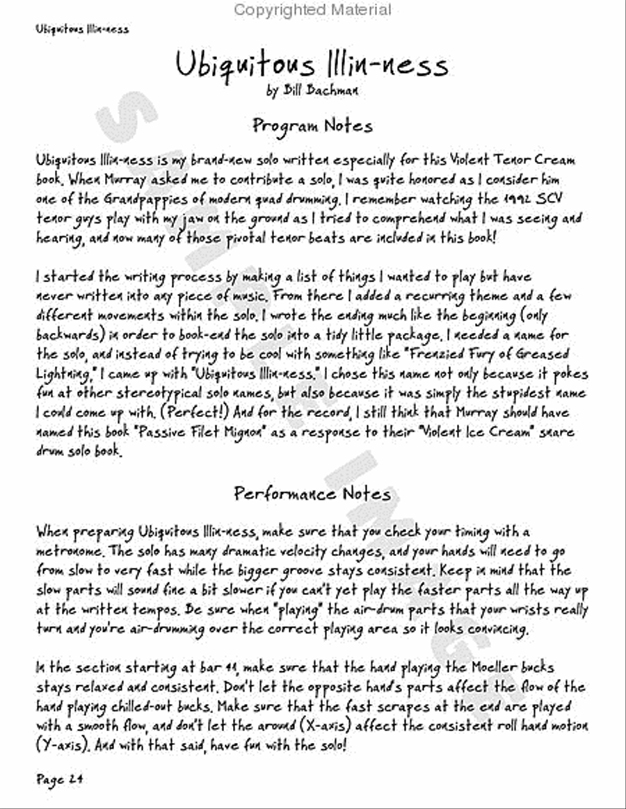 Violent Tenor Cream Drums scores gallery preview page 26