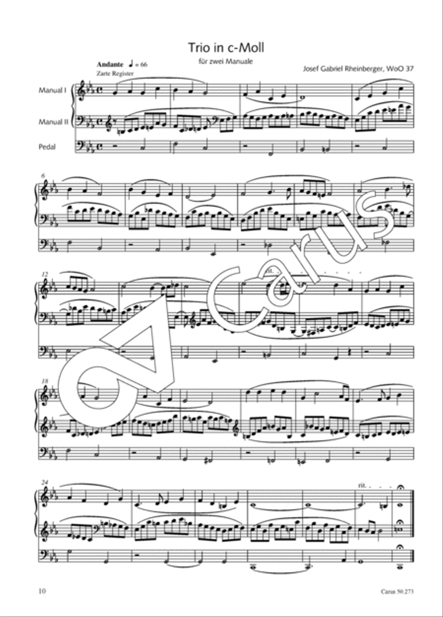 Twelve short organ works without opus numbers Organ scores gallery preview page 11