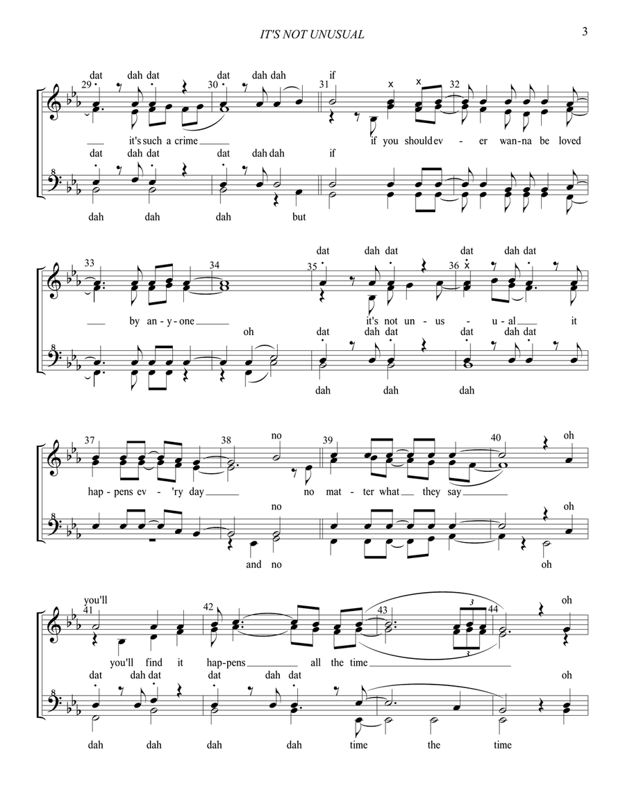 It's Not Unusual SSAA scores gallery preview page 4